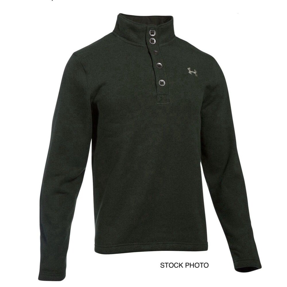 Under Armour Specialist Cold Gear Storm Military Green Button Henley Men’s Sz S